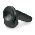 Easytoys - Juodasis didelis dildo su siurbtuku ir sėklidėmis (26,5cm)