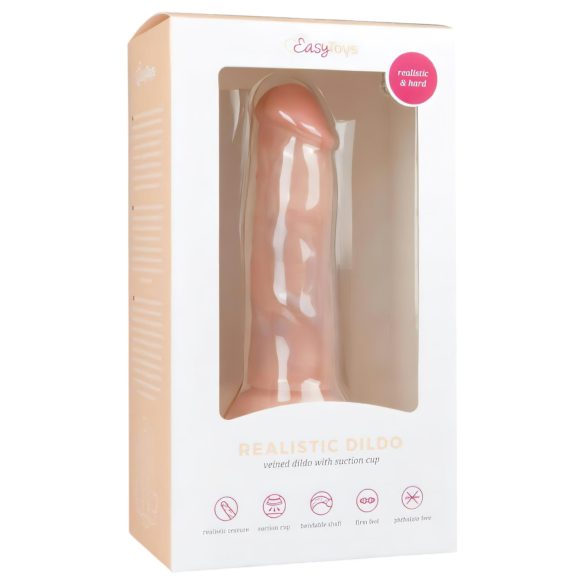 Easytoys - realistiškas dildo su siurbtuku - 15,5 cm - kūno spalvos