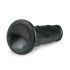 Easytoys - tikroviškas dildo su siurbtuku (15,5 cm) - juodas