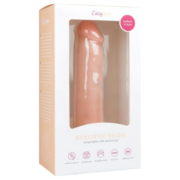 Easytoys - realistiškas dildo su siurbtuku - 20,5 cm - kūno spalvos