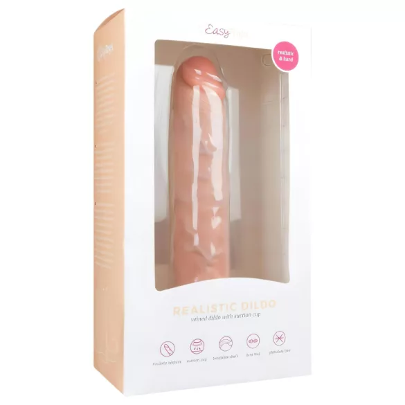 Easytoys - didelis dildo su siurbtuku - 28,5 cm - kūno spalvos
