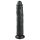 Easytoys - didelis dildo su siurbtuku - juodas - 28,5 cm