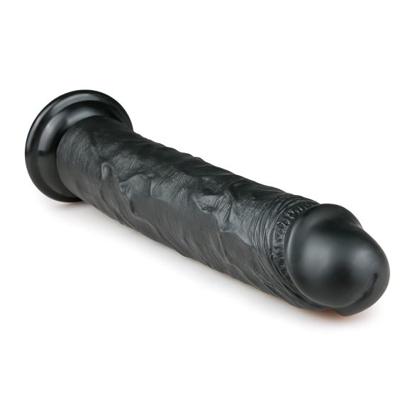 Easytoys - didelis dildo su siurbtuku - juodas - 28,5 cm
