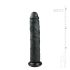 Easytoys - didelis dildo su siurbtuku - juodas - 28,5 cm