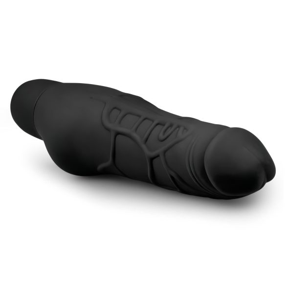 Easytoys Power Vibe - vibruojantis silikoninis dildo - juodas