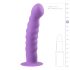 Easytoys - dildo su bangelėmis ir siurbtuku - violetinis