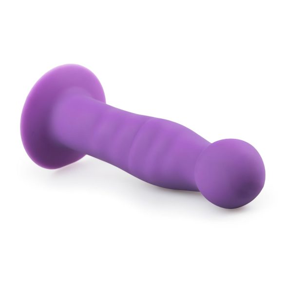 Easytoys - dildo su bangelėmis ir siurbtuku - violetinis