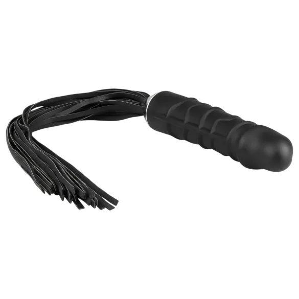 Easytoys - botagėlis su silikoniniu dildo - juodas