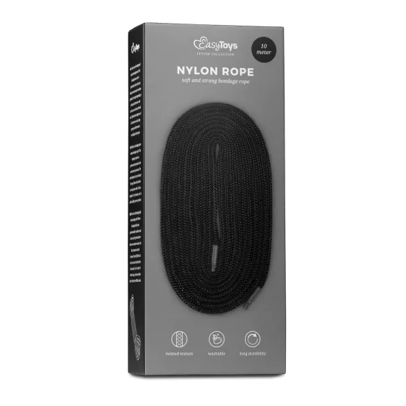 Easytoys Rope - bondage virvė (10 m, juoda)