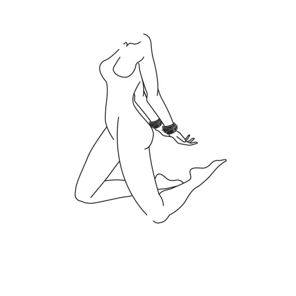 Easytoys - rankų antrankiai - dirbtinė oda - juoda