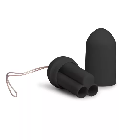 EasyToys - nešiojamas vibruojantis kiaušinėlis su nuotolinio valdymo pulteliu (juodas)