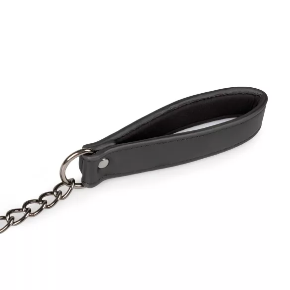 Easytoys - BDSM antkaklis su pavadėliu - juodas