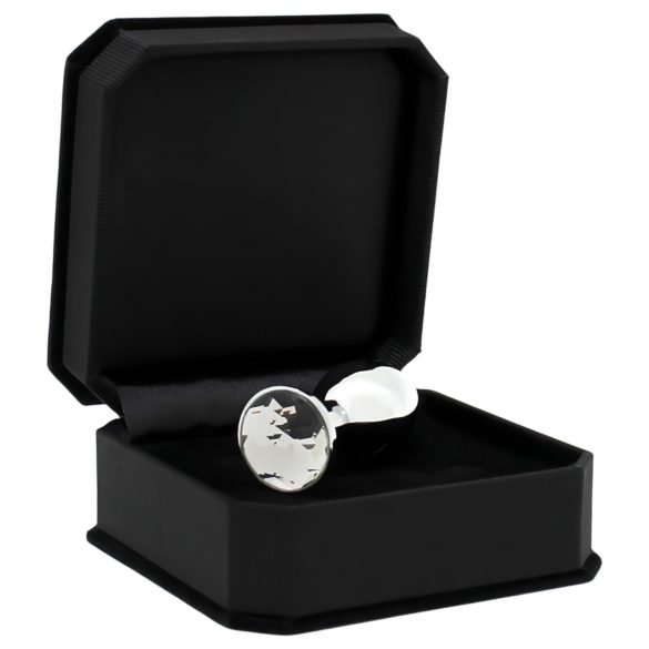 Rimba XS - analinis kaištis su skaidriu akmenuku - metalas, sidabrinis