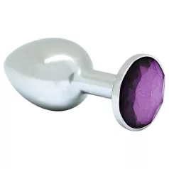   Rimba XS - sidabrinis metalinis analinis kaištis su violetiniu akmenuku