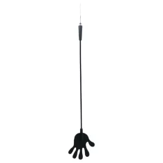   Rimba - silikoninis plakimo botagas su ranka - 40 cm - juodas
