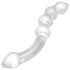 Rimba Xena - dvigubas stiklinis dildo (skaidrus)