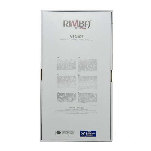 Rimba Venice - vibruojantis kiaušinis su nuotolinio valdymo pultu - juodas