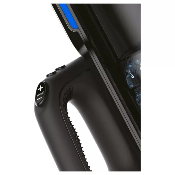 LETEN SM 500 - masturbatorius su judančia galva ir telefono laikikliu - juodas