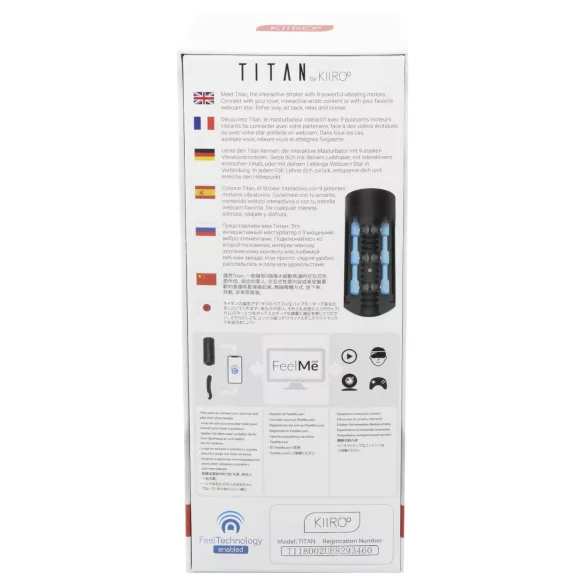 Kiiroo Titan - interaktyvus masturbatorius - juodas