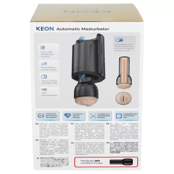 Kiiroo Keon - automatinis masturbatorius - WiFi priedas - juodas