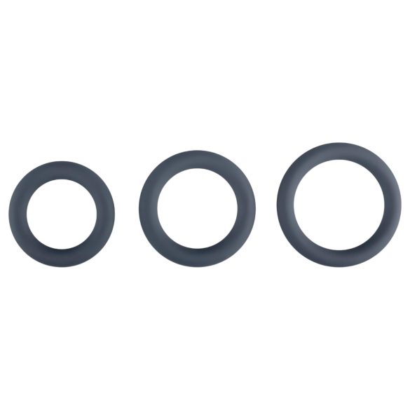 Boners - penio žiedų rinkinys - 3 vnt - pilka