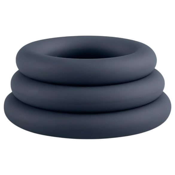 Boners - penio žiedų rinkinys - 3 vnt - pilka