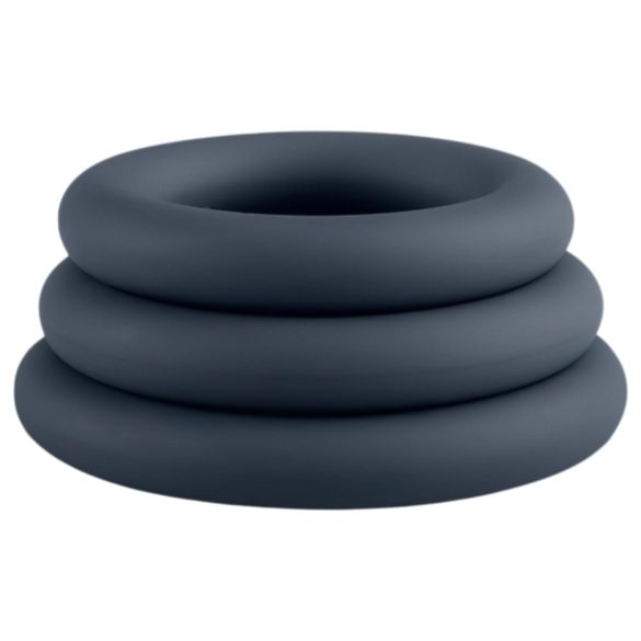 Boners - penio žiedų rinkinys - 3 vnt - pilka