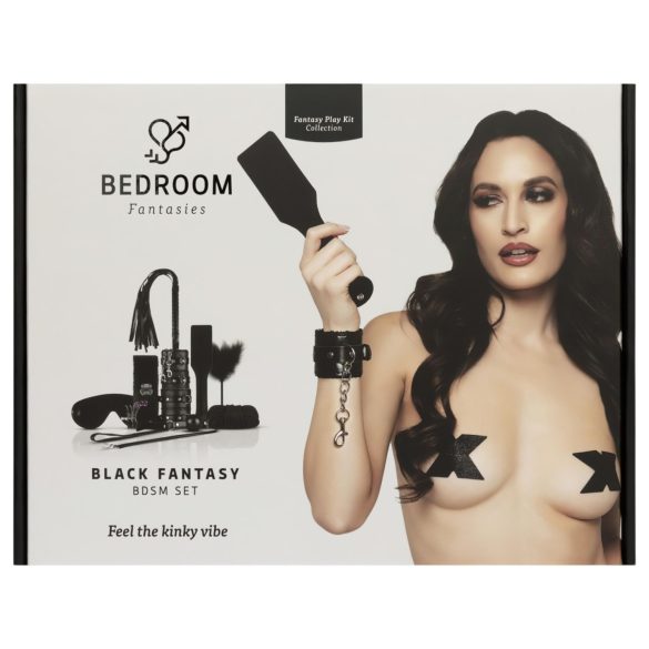 Secret Pleasure Chest - pažengusių BDSM rinkinys - 14 dalių - juodas