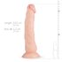 Real Fantasy Dylan - realistiškas dildo - 23 cm - kūno spalvos