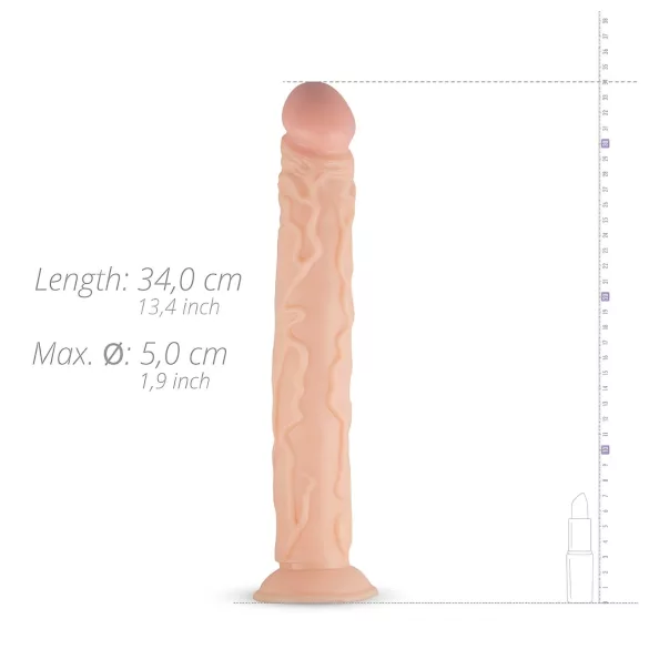 Real Fantasy Shawn - realistiškas didelis dildo - 35 cm - kūno spalvos