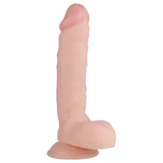   Real Fantasy Glynn - tikroviškas dildo su sėklidėmis - 25 cm natūralios spalvos