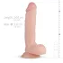 Real Fantasy Glynn - tikroviškas dildo su sėklidėmis - 25 cm natūralios spalvos