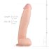 Real Fantasy Dwane - realistiškas dildo su sėklidėmis - 31cm natūralios spalvos