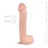 Real Fantasy Lexon - realistiškas dildas su sėklidėmis - 33cm natūralios spalvos