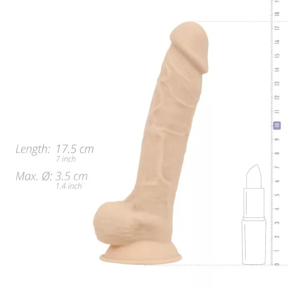 Real Fantasy Percy - realistiškas dildo - 18 cm - kūno spalvos