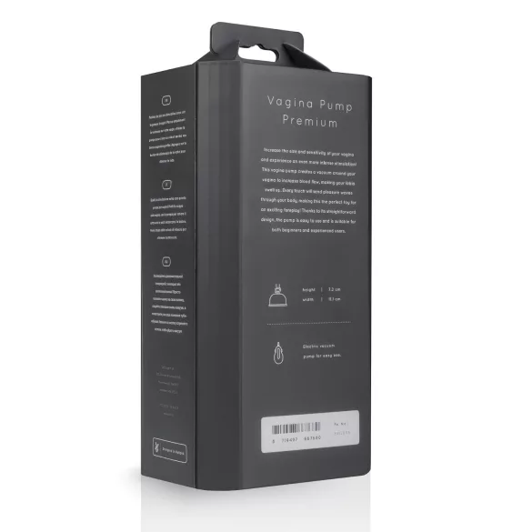 Saiz Premium - automatinė penio pompa - permatoma juoda