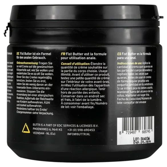 BUTTR Fisting Butter - analinis kumščiavimo lubrikantas sviestas (500 ml)