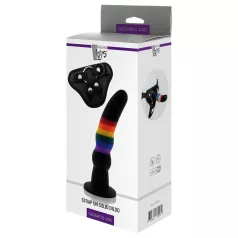 Colorful Love - prisegamas dirželis - spalvotas dildo