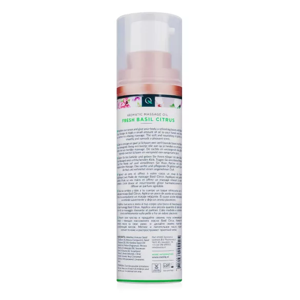 Exotiq - kvapus masažo aliejus - bazilikas ir citrina (100ml)