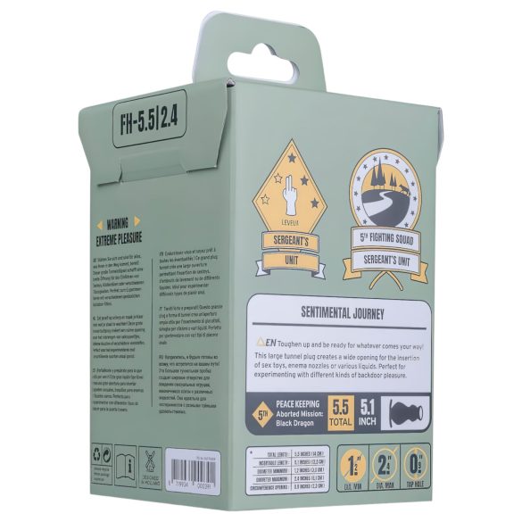 BUTTR Foxhole - tuščiavidurė analinė dilatorius - juodas