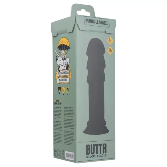 BUTTR Madbull Muzzl - dildo su siurbtuku - juodas