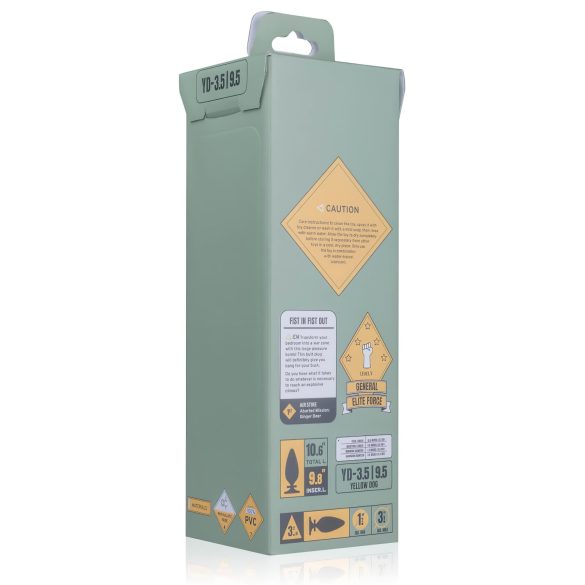 BUTTR Yellow Dog - dildo su siurbtuku - juodas