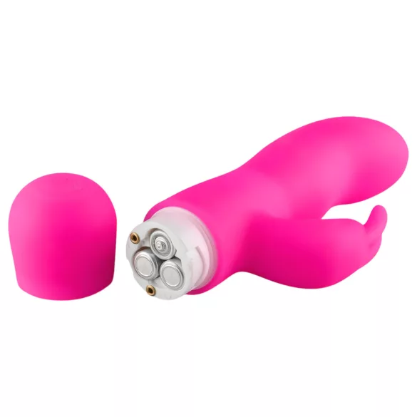 Easytoys Mad Rabbit - vibratorius su kiškio auselėmis klitoriui - rožinis