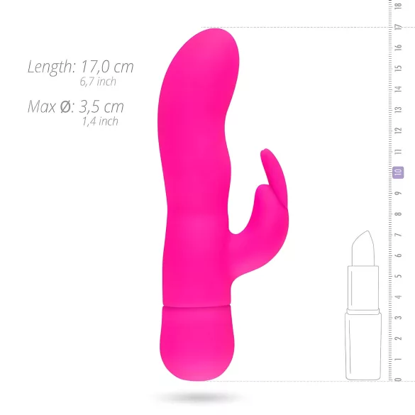 Easytoys Mad Rabbit - vibratorius su kiškio auselėmis klitoriui - rožinis