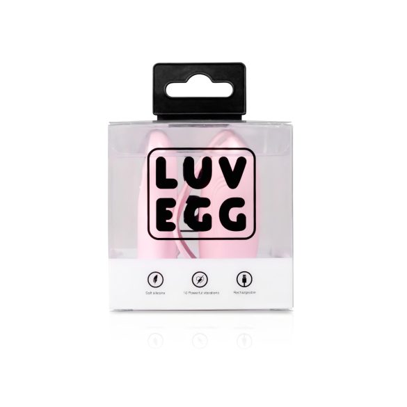 LUV EGG - vibruojantis kiaušinėlis su nuotoliniu valdymu - rožinis, įkraunamas