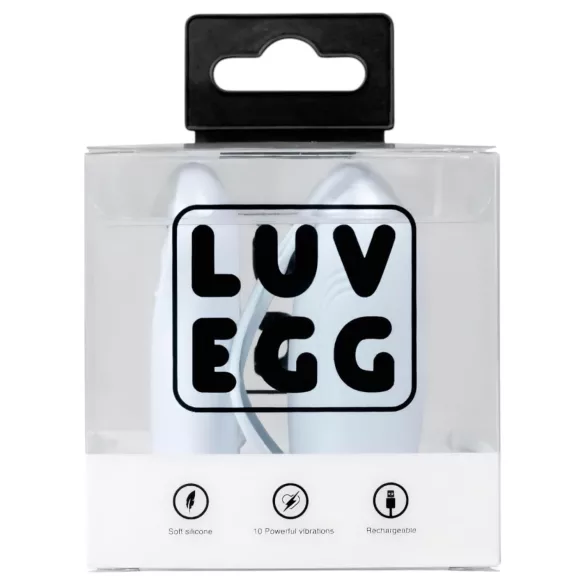LUV EGG - nešiojamas, akumuliatoriumi maitinamas, radijo bangomis valdomas vibracinis kiaušinėlis (mėlynas)