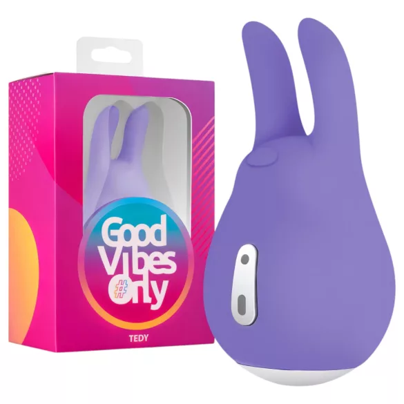Good Vibes Tedy - įkraunamas, kiškučio formos klitorio vibratorius (violetinis)