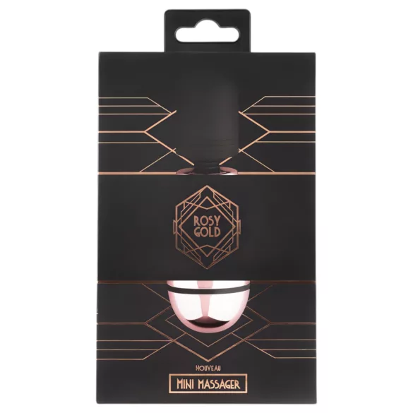 Rosy Gold - mini wand masažuoklis - akumuliatorinis vibratorius - rožinis auksas