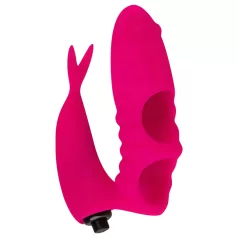 Easytoys - piršto vibratorius 2in1 - rožinis