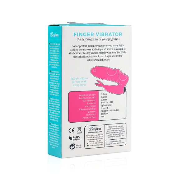 Easytoys Finger - piršto vibratorius 2in1 - juodas